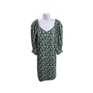 NWT ICHI Floral Knit Puff Sleeve Kate Dress Woman's size XSmall